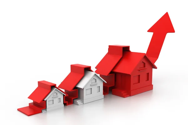 Graph of the housing market — Stock Photo, Image