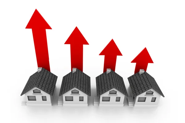 Növekvő ingatlan diagram — Stock Fotó