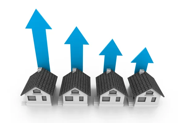 Growing real estate chart — Stock Photo, Image