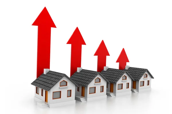 Növekvő ingatlan diagram — Stock Fotó