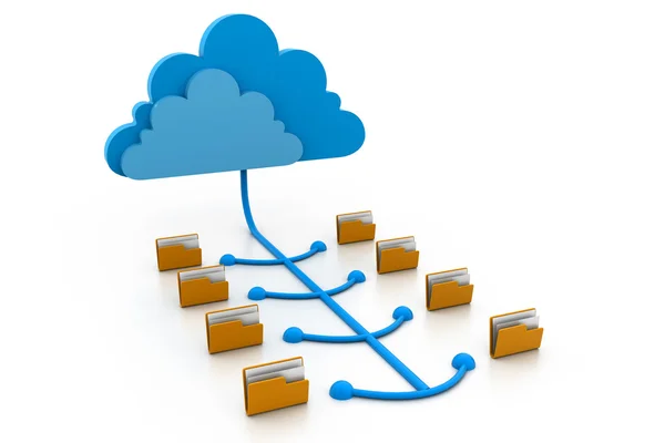 File di cloud computing — Foto Stock