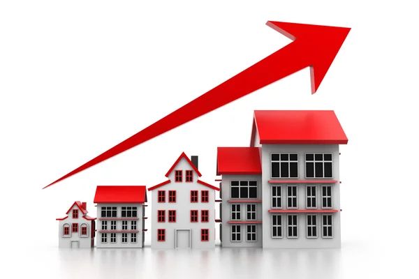 Graph of housing market — Stock Photo, Image