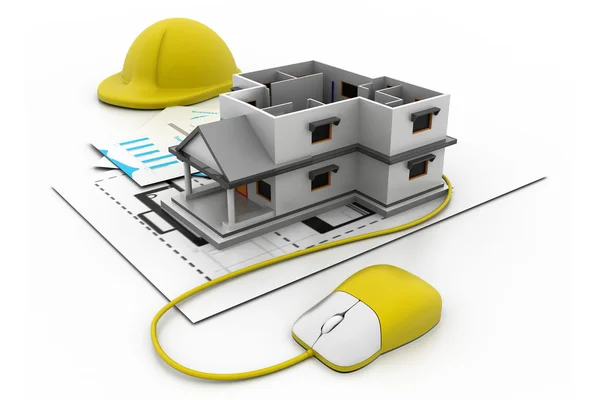 Online construction concept — Stock Photo, Image