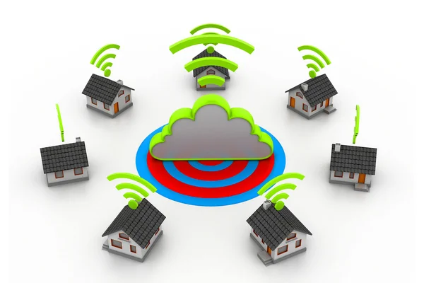 Wireless Home connection — Stock Photo, Image