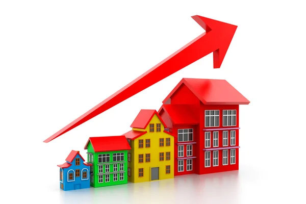 Graph of housing market — Stock Photo, Image