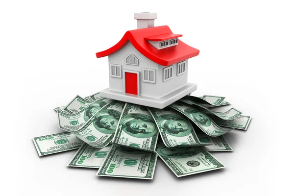 3d House with money — Stock Photo, Image