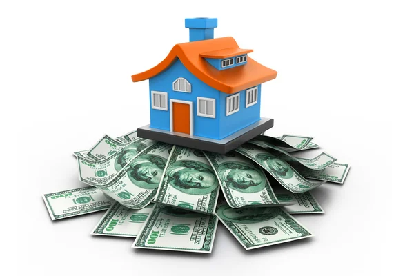 Para ile 3D ev — Stok fotoğraf