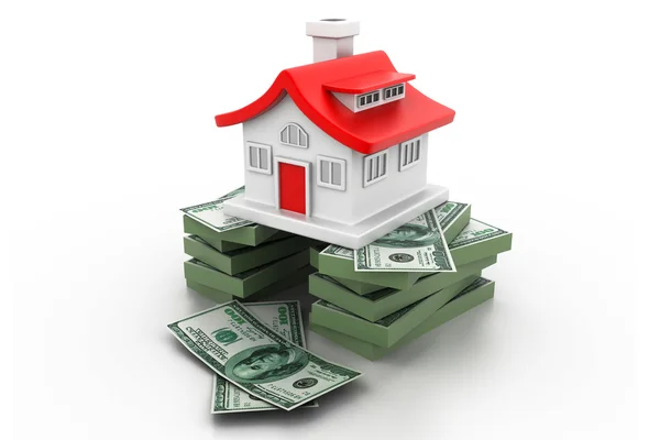 House on money stack — Stock Photo, Image