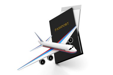 uçak ve pasaport