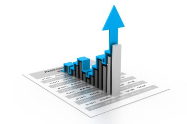 Büyüyen iş grafik ve grafik