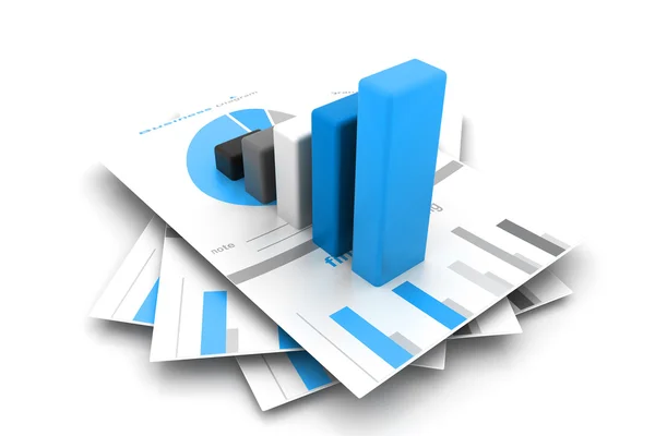 Business report and graph — Stock Photo, Image