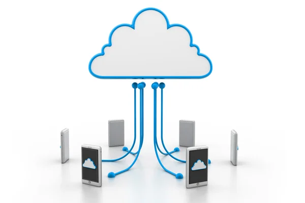 Dispositivos informáticos en nube —  Fotos de Stock