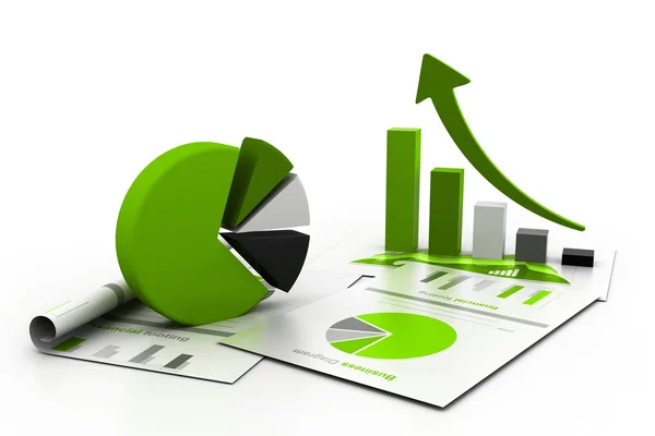 Cuadro económico y gráfico —  Fotos de Stock