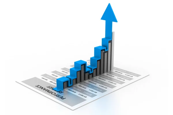 Növekvő üzleti ábra és grafikon — Stock Fotó