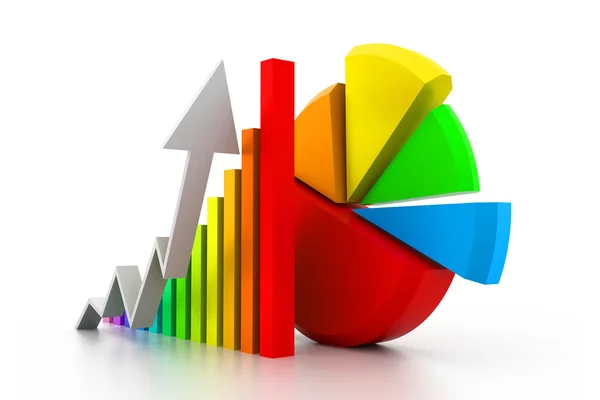 Gráfico de crescimento empresarial — Fotografia de Stock