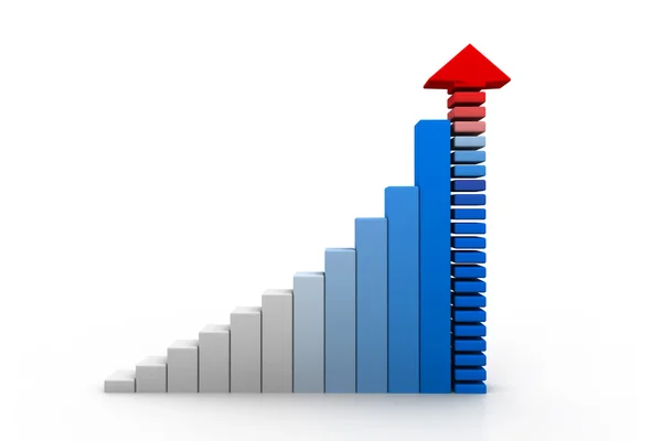 Growing business graph — Stock Photo, Image