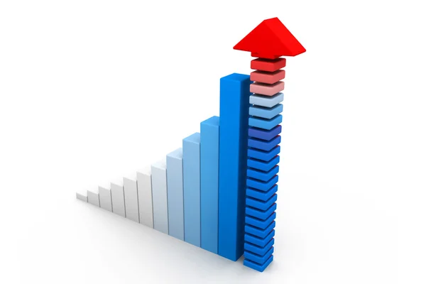 Growing business graph — Stock Photo, Image
