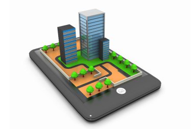 Sokak harita ile akıllı telefon