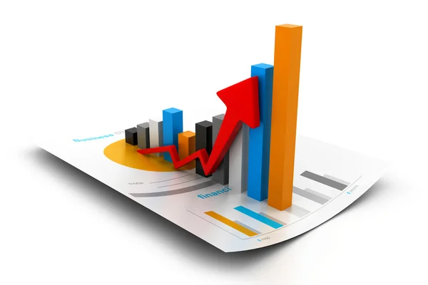 Gráfico económico de negocios — Foto de Stock