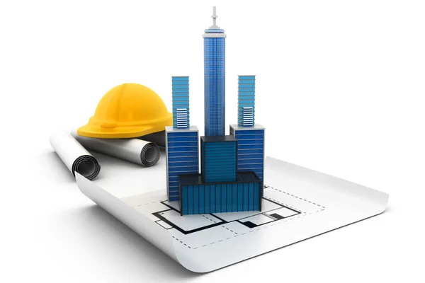 Modern building construction concept — Stock Photo, Image