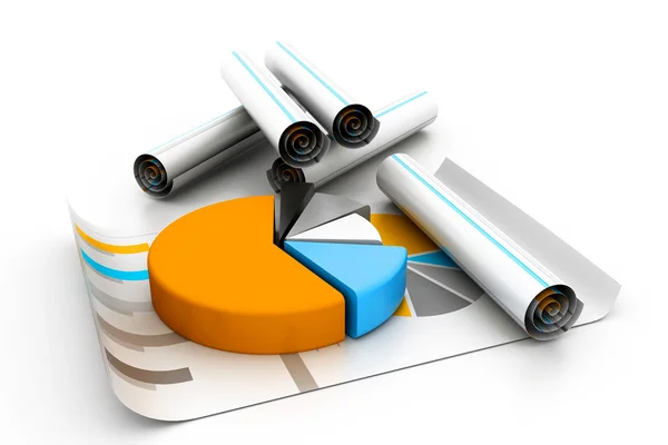 Business chart and graph — Stock Photo, Image