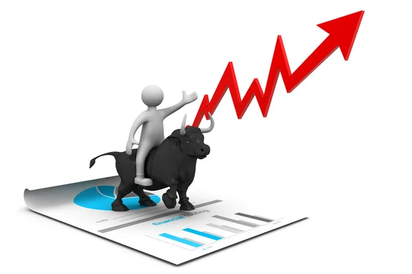 Gráfico económico del mercado de valores — Foto de Stock