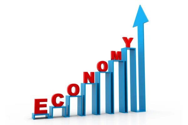 Економічні бізнес графік — стокове фото