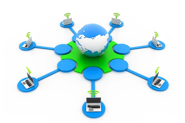 Global Computer network — Stock Photo, Image