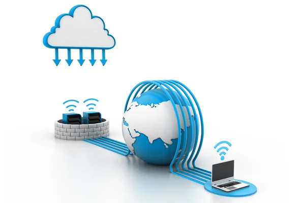 Güvenli cloud computing — Stok fotoğraf