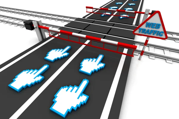 Traffico sul sito — Foto Stock