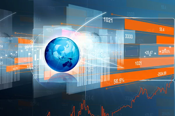 Gráfico económico del mercado de valores — Foto de Stock