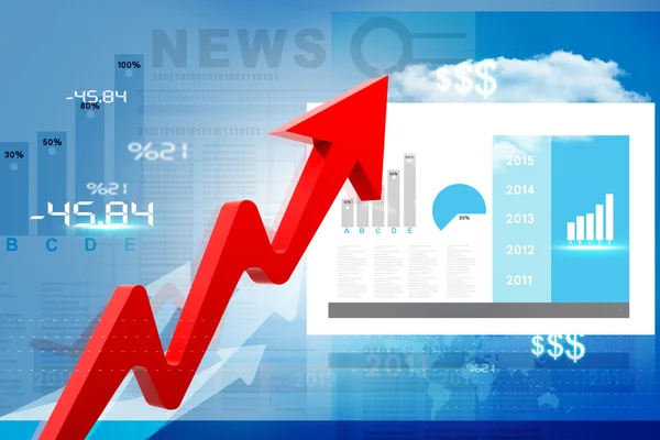 Economical Stock market graph — Stock Photo, Image