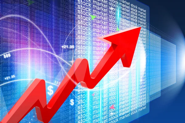 Gráfico económico del mercado de valores — Foto de Stock