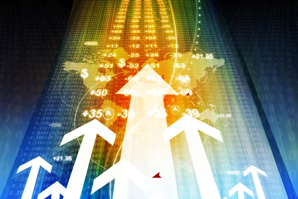 Artan piyasa hisse senedi grafiği