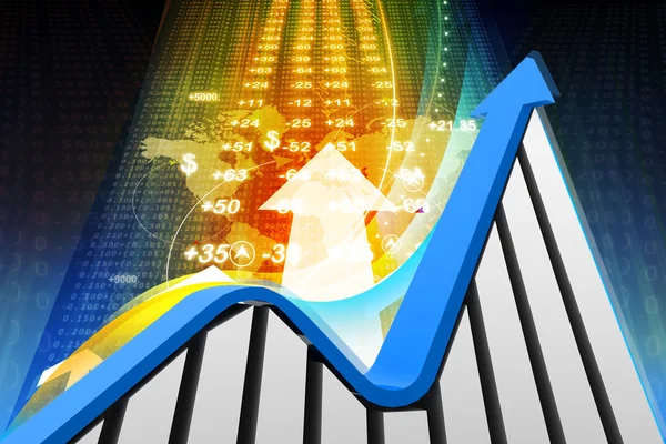 Gráfico económico del mercado de valores —  Fotos de Stock