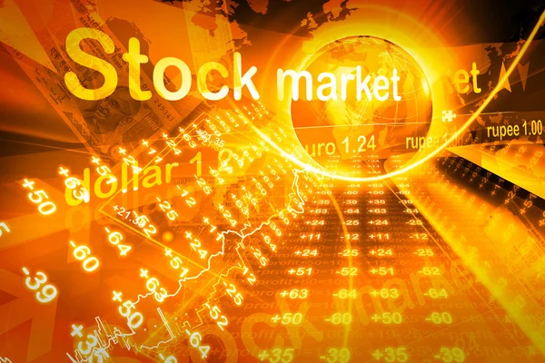 経済株式市場グラフ — ストック写真