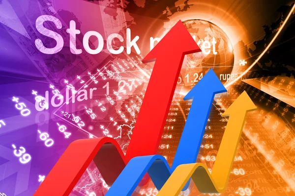 Ökonomisches Börsendiagramm — Stockfoto