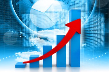 Ekonomik iş grafik dijital illüstrasyon