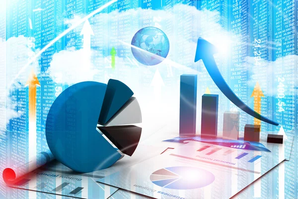 Economical chart and graph — Stock Photo, Image