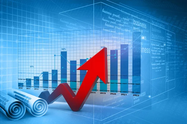 Cuadro económico y gráfico —  Fotos de Stock