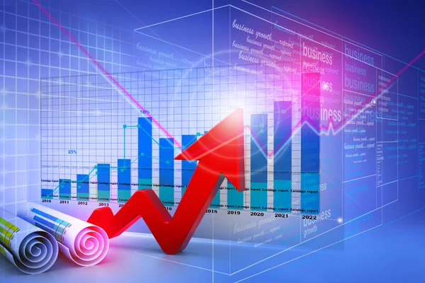 Ekonomiska diagram och diagram — Stockfoto