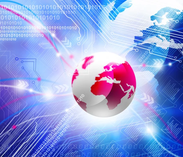 Globe op de achtergrond van de digitale technologie — Stockfoto