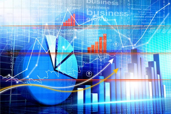 Gráfico económico del mercado de valores — Foto de Stock