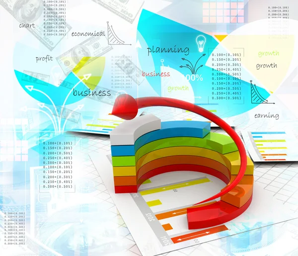 Business chart and graph — Stock Photo, Image