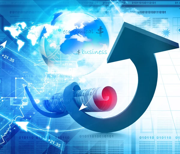 Crecimiento del gráfico empresarial —  Fotos de Stock