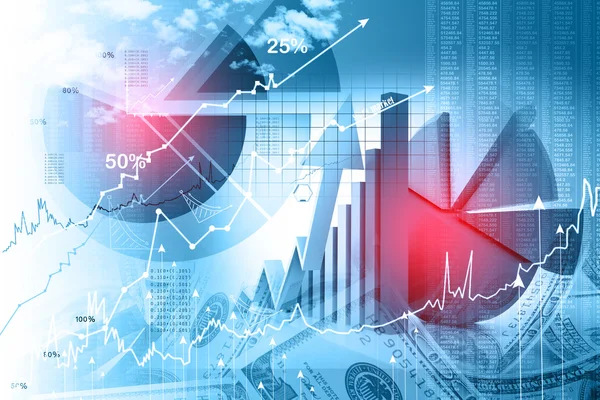 Business graph and chart — Stock Photo, Image