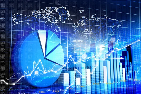 Gráfico económico del mercado de valores —  Fotos de Stock