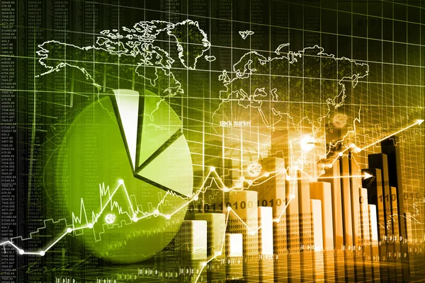 Gráfico económico del mercado de valores — Foto de Stock