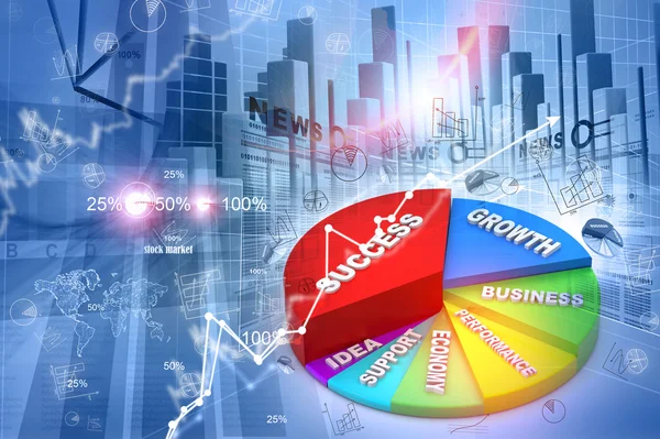 Gráfico económico del mercado de valores —  Fotos de Stock