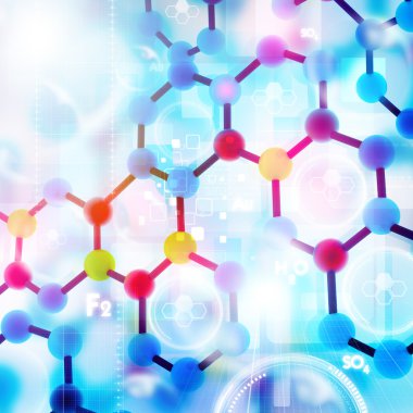 Moleküllerin dijital illüstrasyon